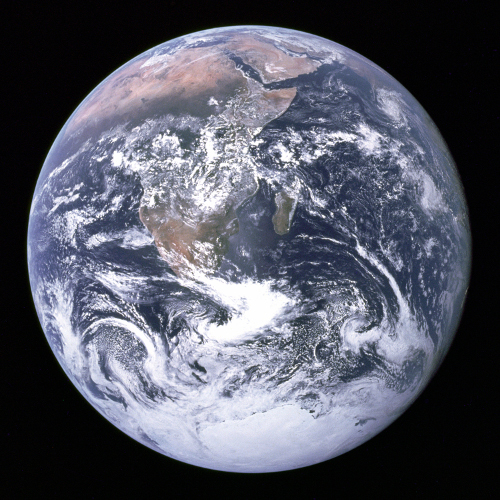 The 'blue marble' of Earth seen from Apollo 17